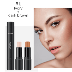 Open image in slideshow, Chisel &amp; Shine - YANQINA Dual-Ended Highlighter &amp; Contour Stick
