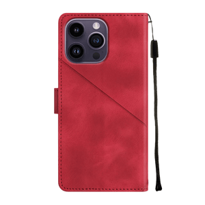 PocketPro - Embossed Leather Cover iPhone Case - Red