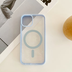 Open image in slideshow, MagiShield - Clear MagSafe iPhone Case - Far Mountain Blue

