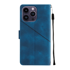 PocketPro - Embossed Leather Cover iPhone Case - Blue