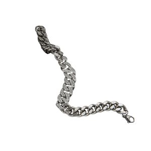 Silvery Chain-Link Bracelet for Men