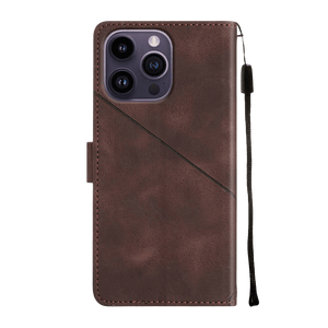 PocketPro - Embossed Leather Cover iPhone Case - Brown